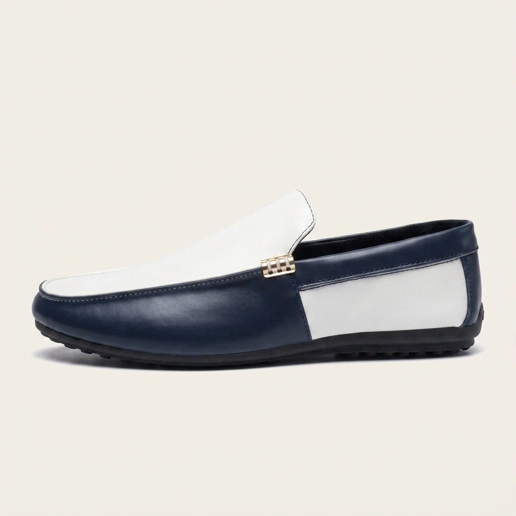 Męskie dwukolorowe mokasyny wsuwane-Footwear for men-Olave