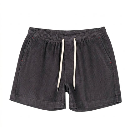 Męskie krótkie spodenki z elastycznym pasem i sznurkiem oraz bocznymi kieszeniami-Shorts for men-Olave