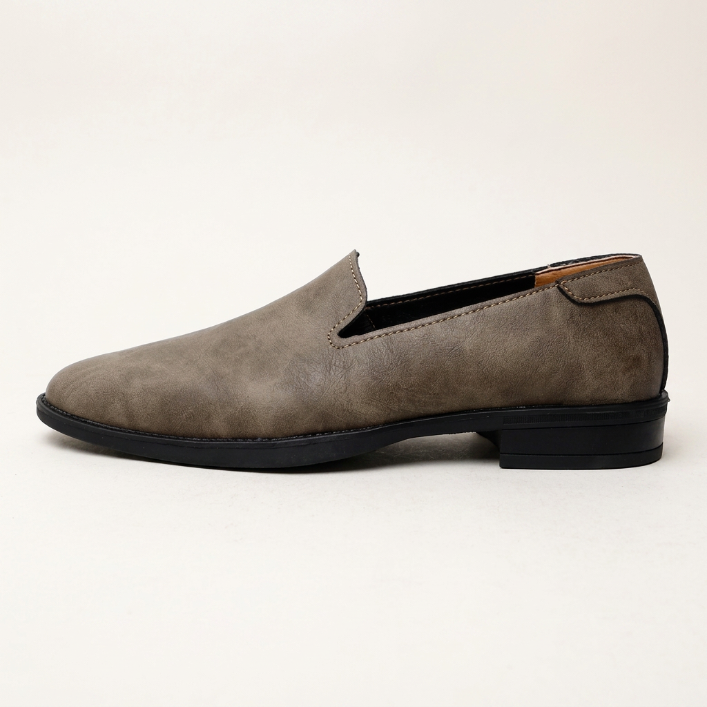 Męskie mokasyny wsuwane o fakturowanym wykończeniu-Footwear for men-Olave