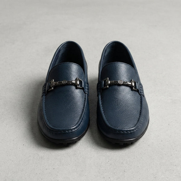 Męskie mokasyny z metalową ozdobą-Footwear for men-Olave