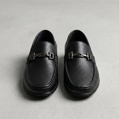 Męskie mokasyny z metalową ozdobą-Footwear for men-Olave