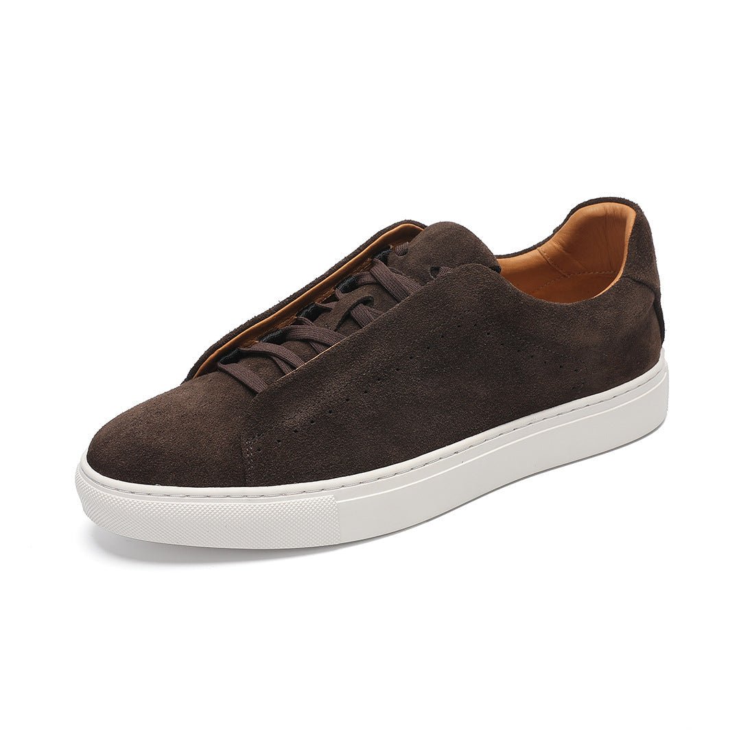 Męskie niskie sneakersy z zamszu-Footwear for men-Olave