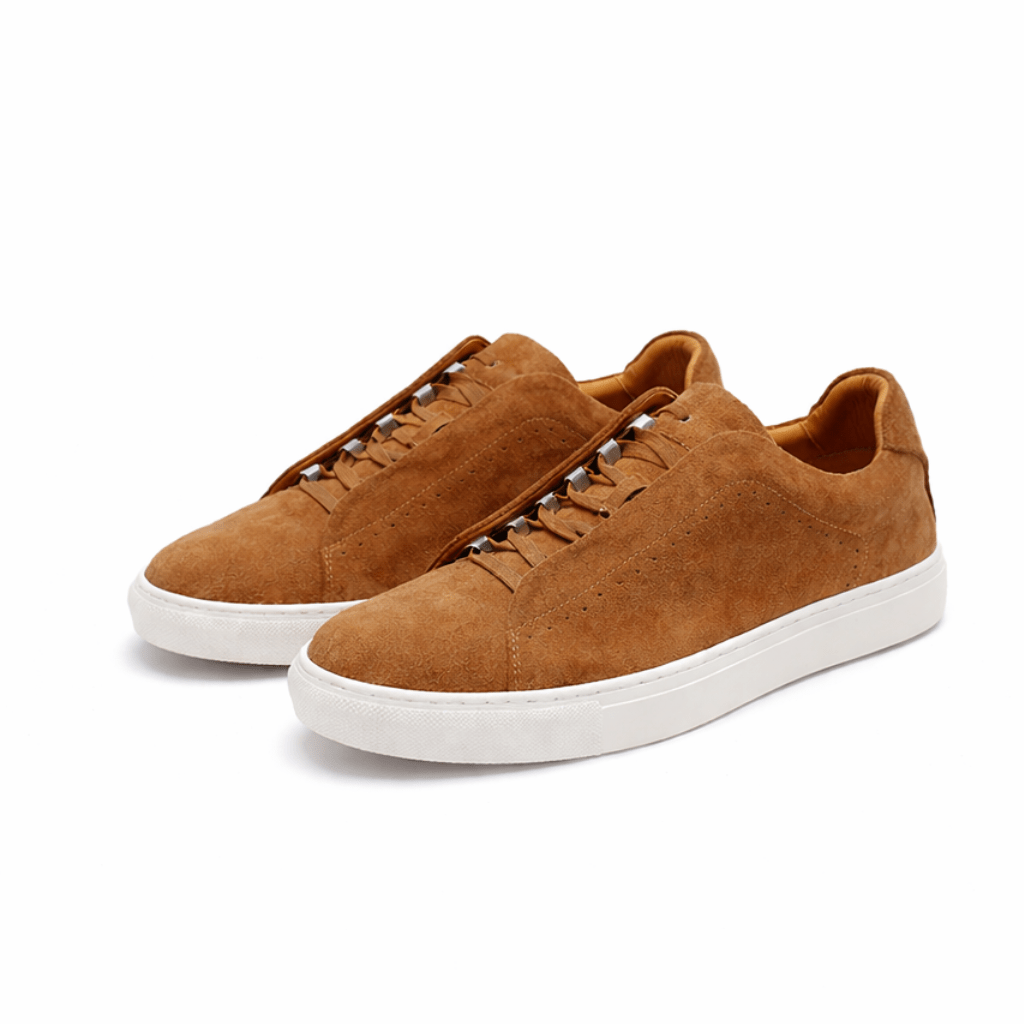Męskie niskie sneakersy z zamszu-Footwear for men-Olave