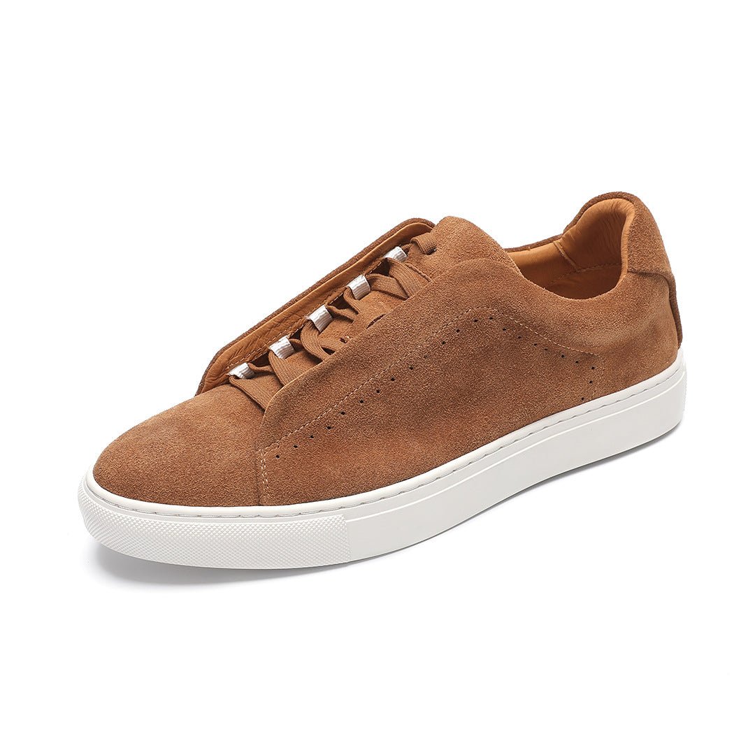 Męskie niskie sneakersy z zamszu-Footwear for men-Olave