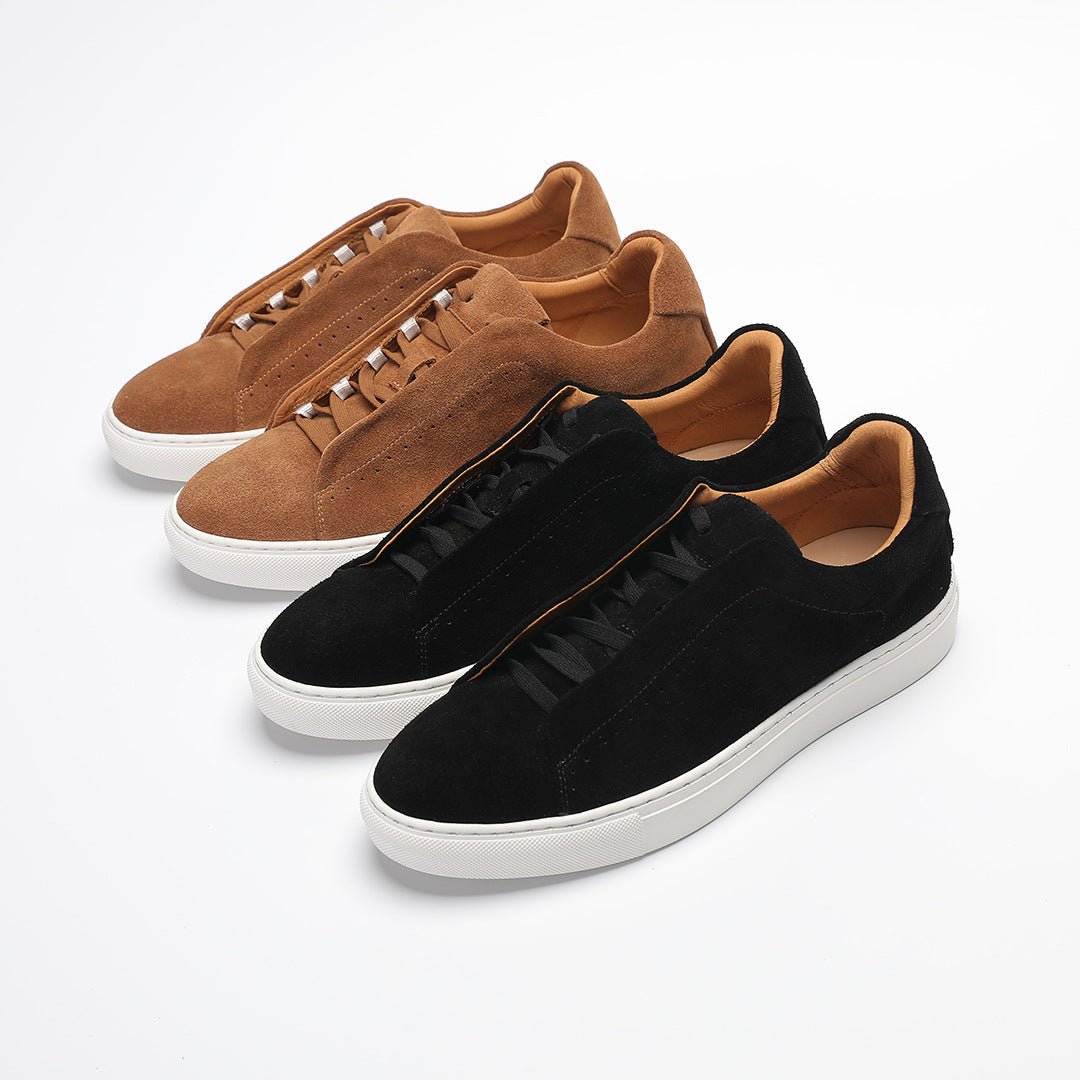 Męskie niskie sneakersy z zamszu-Footwear for men-Olave
