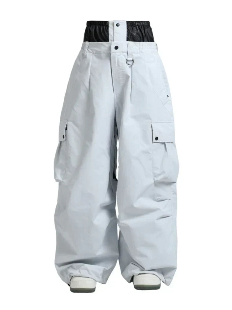 Męskie spodnie cargo typu baggy z elastycznym pasem-Pants for Men-Olave