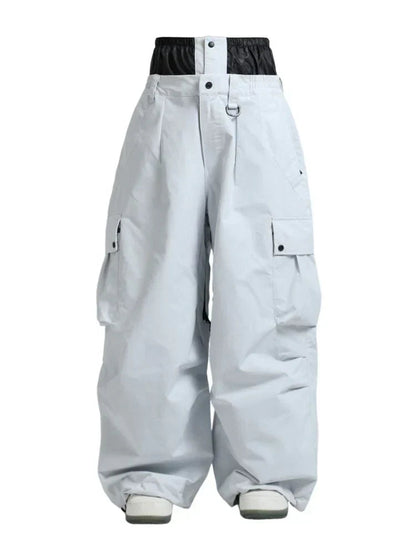 Męskie spodnie cargo typu baggy z elastycznym pasem-Pants for Men-Olave