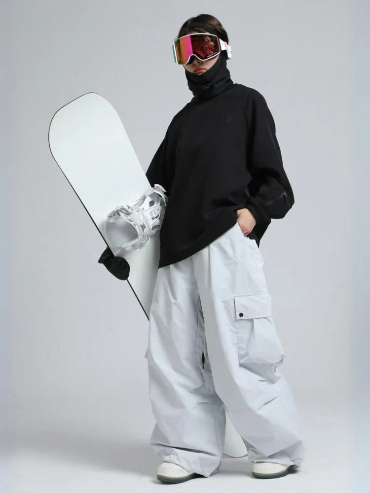 Męskie spodnie cargo typu baggy z elastycznym pasem-Pants for Men-Olave