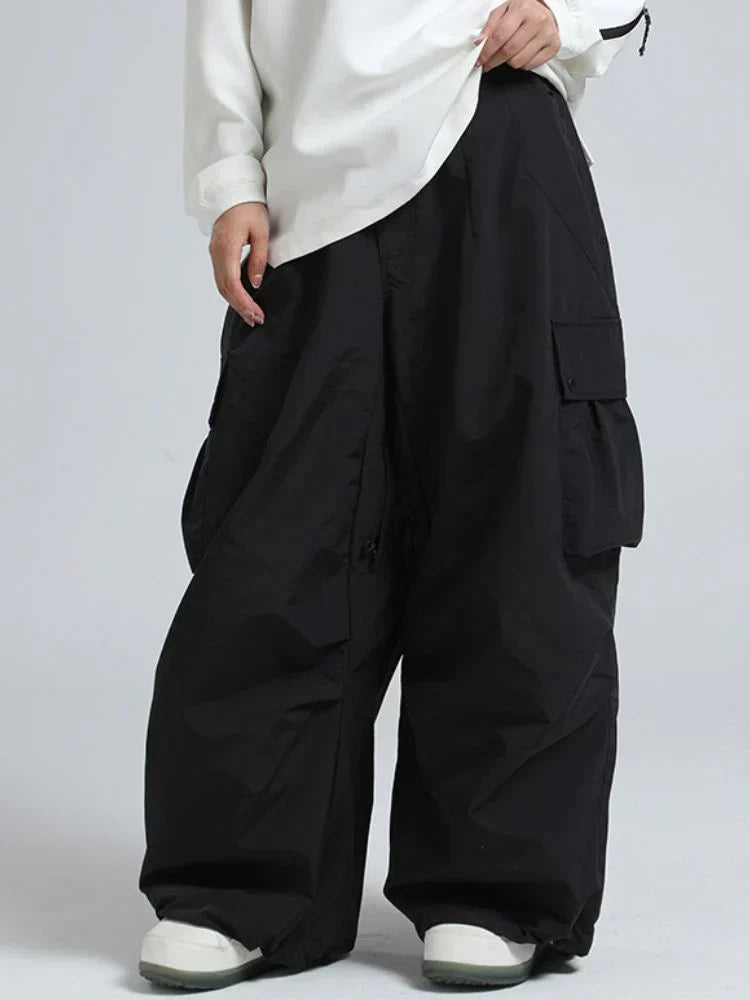 Męskie spodnie cargo typu baggy z elastycznym pasem-Pants for Men-Olave