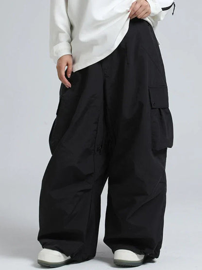 Męskie spodnie cargo typu baggy z elastycznym pasem-Pants for Men-Olave