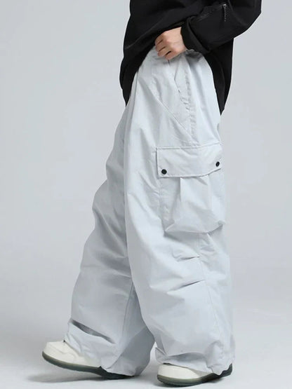 Męskie spodnie cargo typu baggy z elastycznym pasem-Pants for Men-Olave