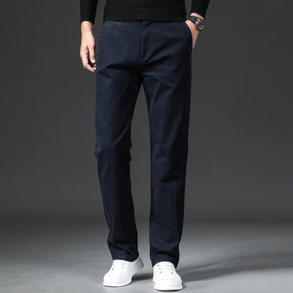 Męskie spodnie chino o kroju regular fit-Pants for Men-Olave