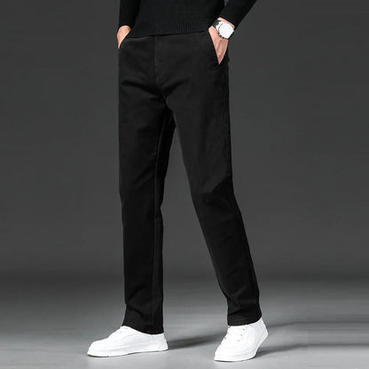 Męskie spodnie chino o kroju regular fit-Pants for Men-Olave
