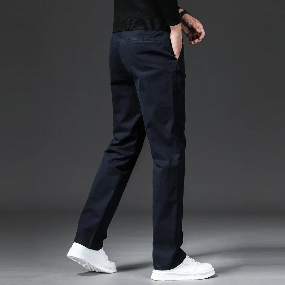Męskie spodnie chino o kroju regular fit-Pants for Men-Olave