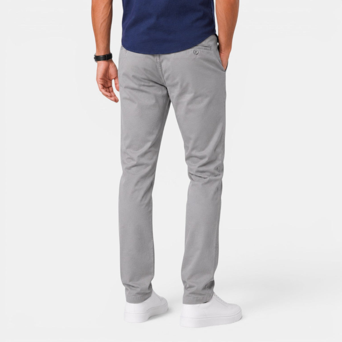 Męskie spodnie chino typu slim fit-Pants for Men-Olave