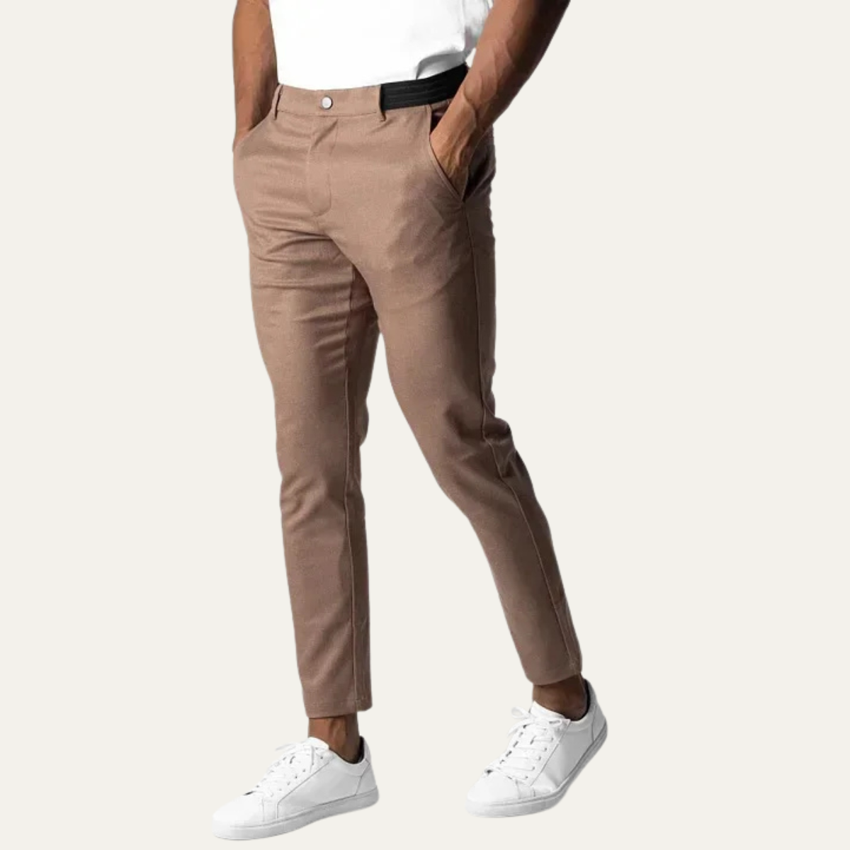 Męskie spodnie chino typu slim fit-Pants for Men-Olave