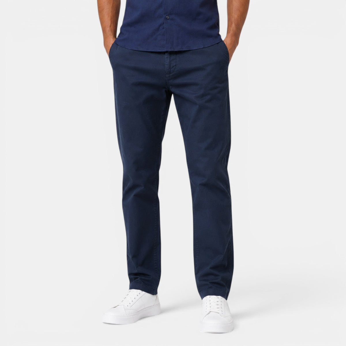 Męskie spodnie chino typu slim fit-Pants for Men-Olave