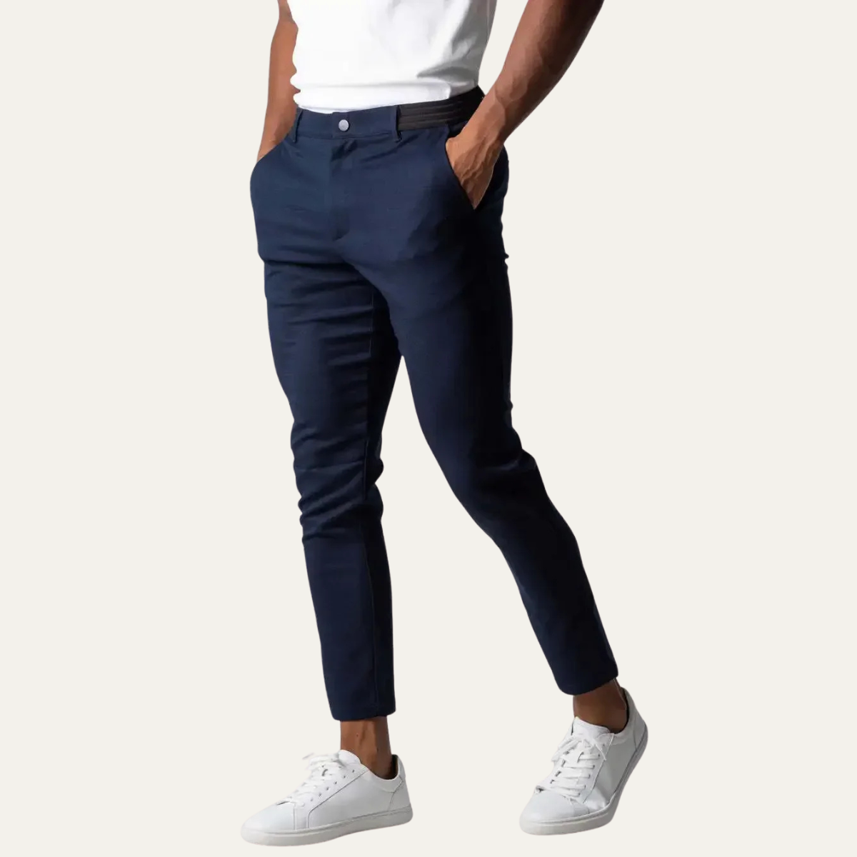 Męskie spodnie chino typu slim fit-Pants for Men-Olave