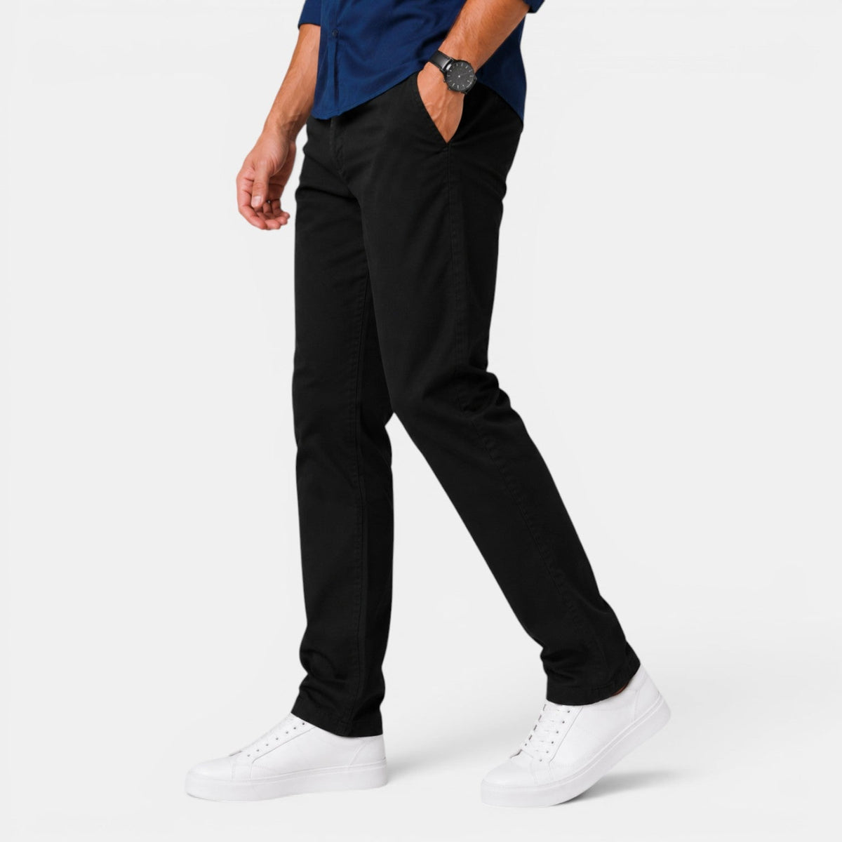 Męskie spodnie chino typu slim fit-Pants for Men-Olave