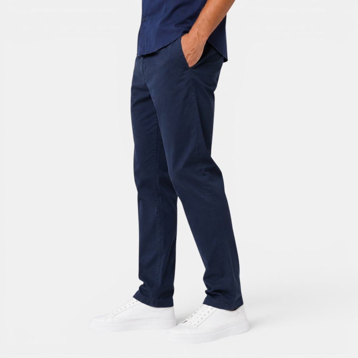 Męskie spodnie chino typu slim fit-Pants for Men-Olave