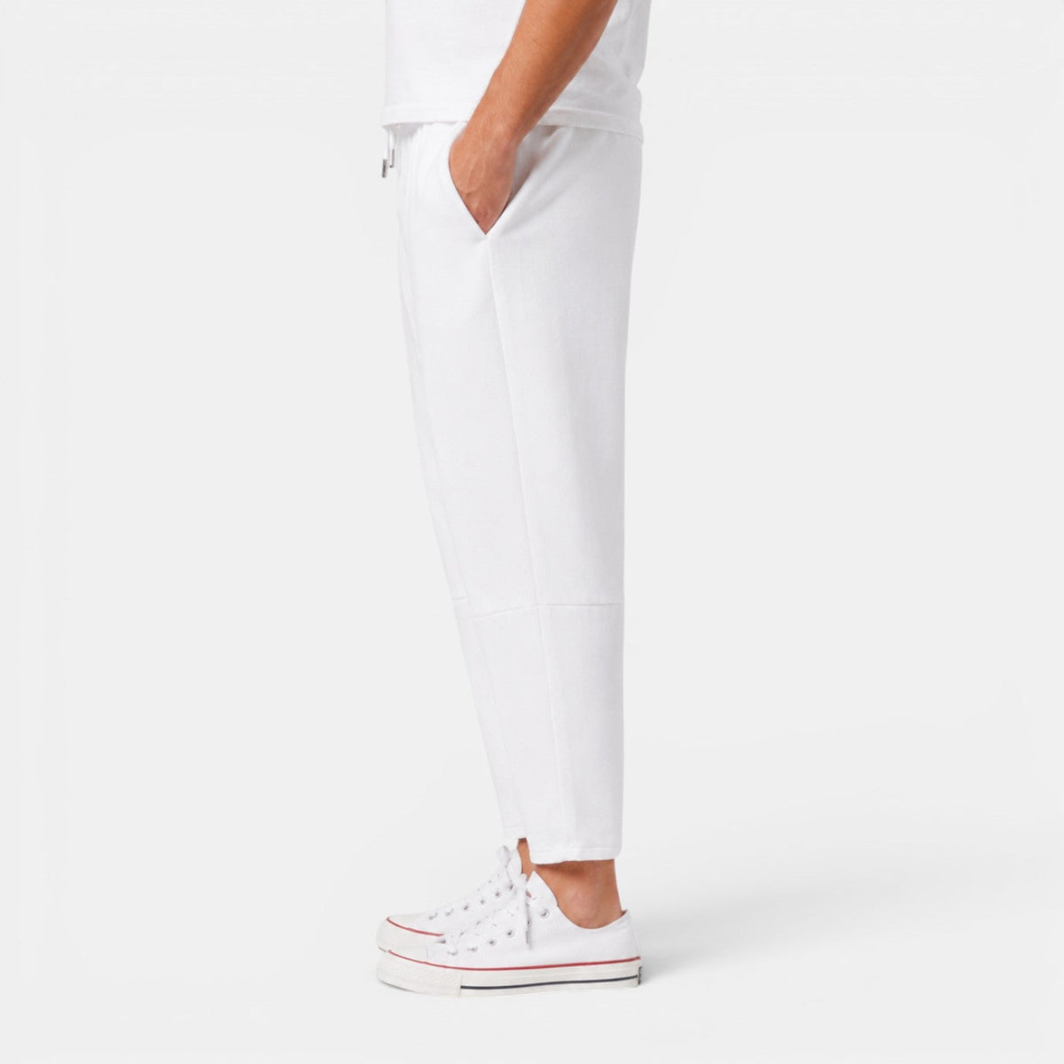 Męskie spodnie haremki z wiązanym pasem-Pants for Men-Olave