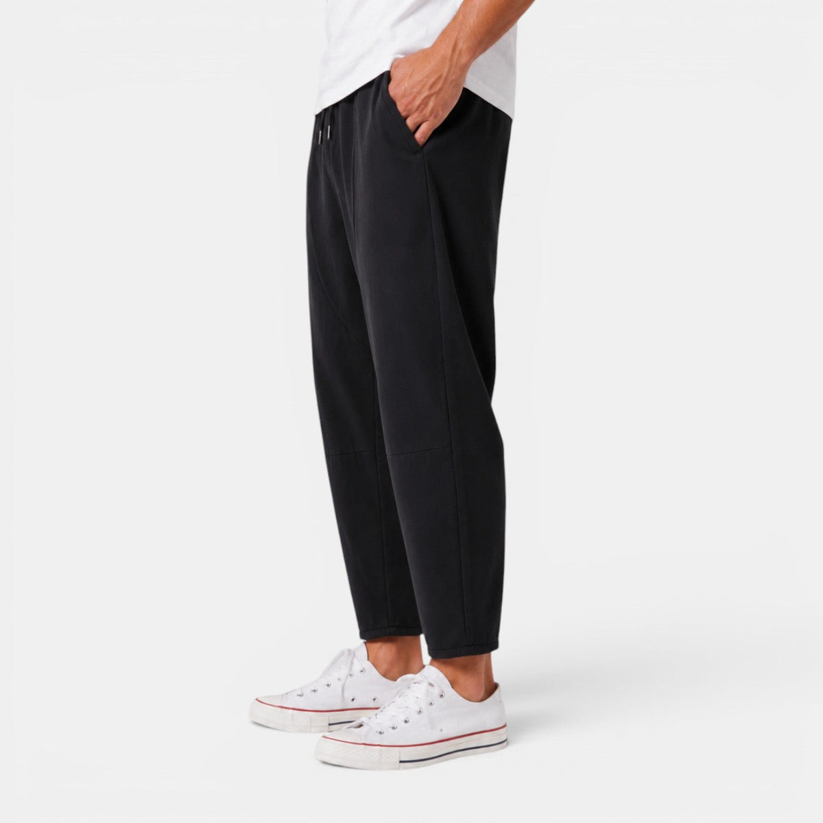 Męskie spodnie haremki z wiązanym pasem-Pants for Men-Olave