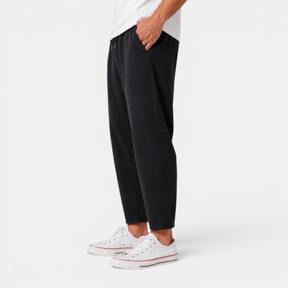 Męskie spodnie haremki z wiązanym pasem-Pants for Men-Olave