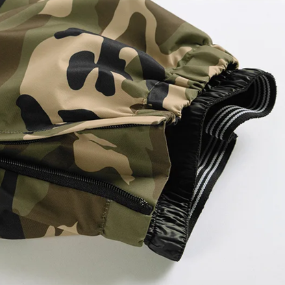 Męskie spodnie snowboardowe cargo w kamuflażu-Pants for Men-Olave