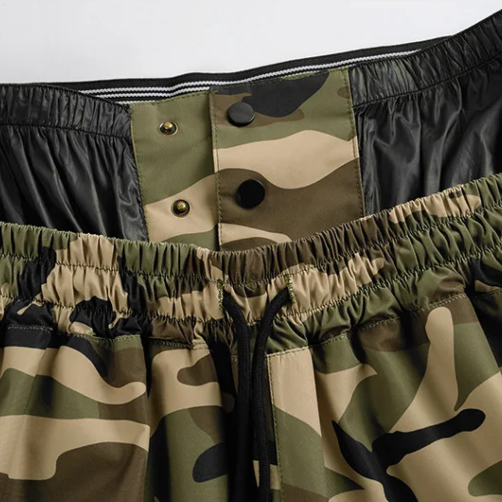 Męskie spodnie snowboardowe cargo w kamuflażu-Pants for Men-Olave