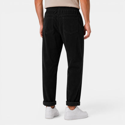 Męskie spodnie sztruksowe z prostymi nogawkami-Pants for Men-Olave