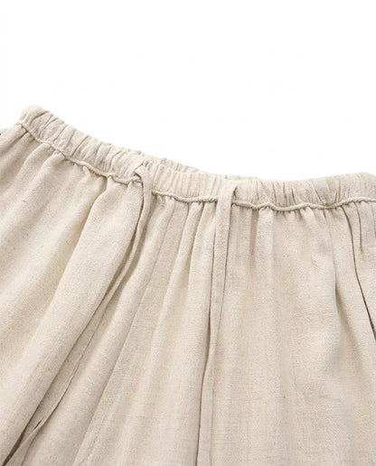 Męskie spodnie z prostymi nogawkami i wiązaniem w talii-Pants for Men-Olave