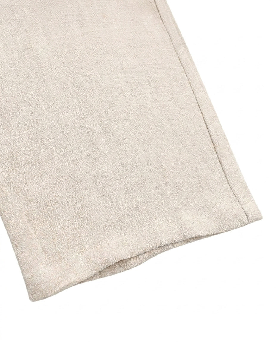 Męskie spodnie z prostymi nogawkami i wiązaniem w talii-Pants for Men-Olave