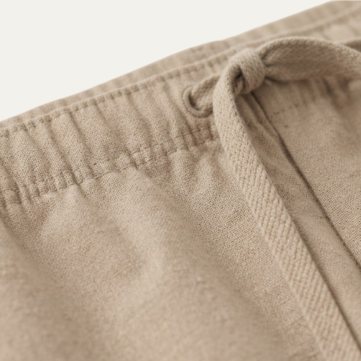 Męskie spodnie z szerokimi nogawkami z domieszką lnu-Pants for Men-Olave