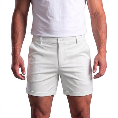 Męskie szorty chino z podwiniętym brzegiem-Shorts for men-Olave
