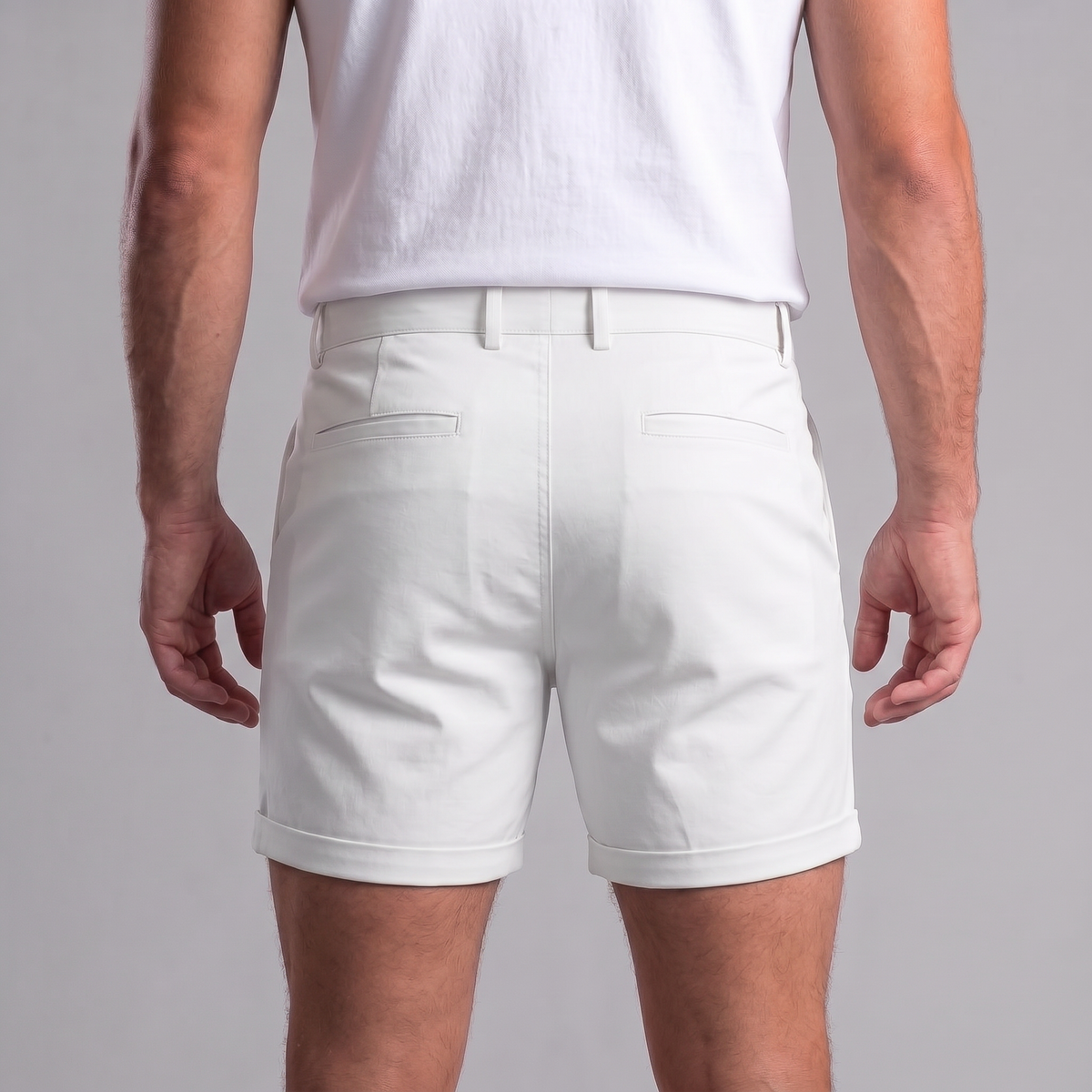 Męskie szorty chino z podwiniętym brzegiem-Shorts for men-Olave