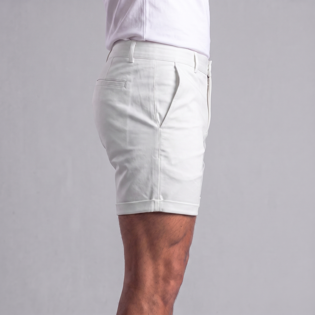 Męskie szorty chino z podwiniętym brzegiem-Shorts for men-Olave