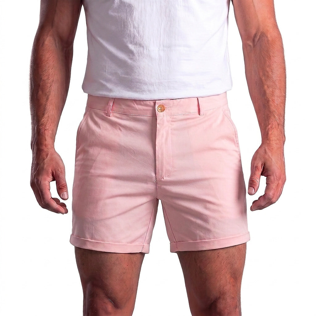 Męskie szorty chino z podwiniętym brzegiem-Shorts for men-Olave