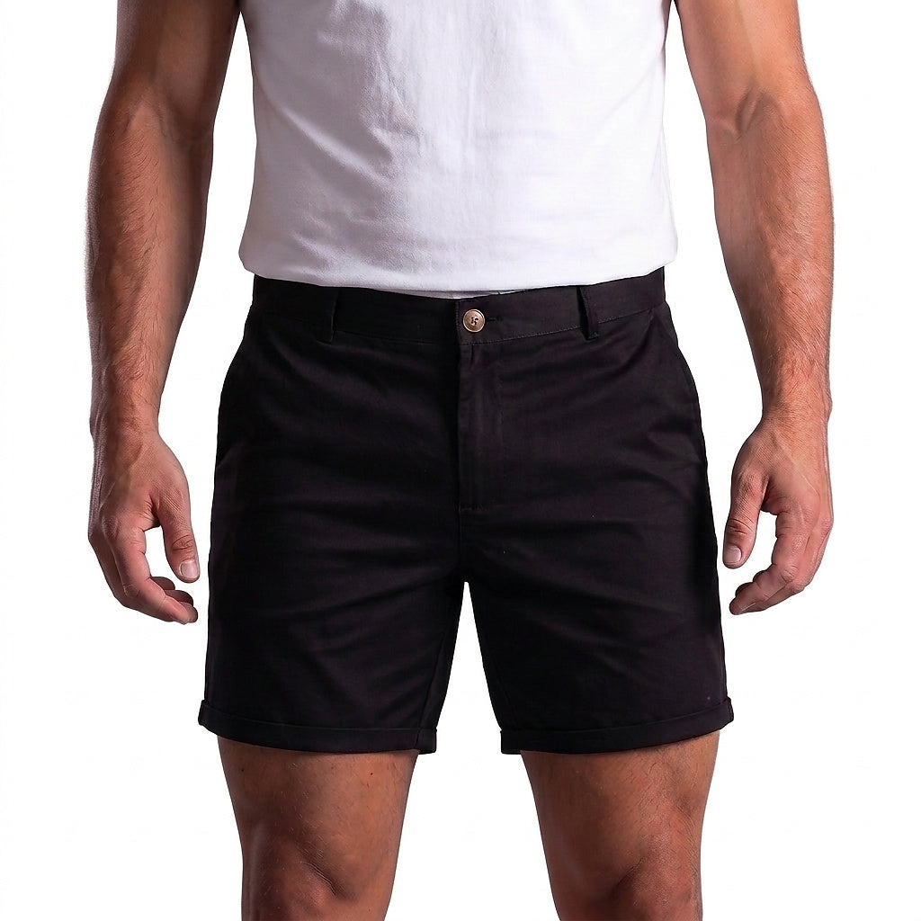 Męskie szorty chino z podwiniętym brzegiem-Shorts for men-Olave