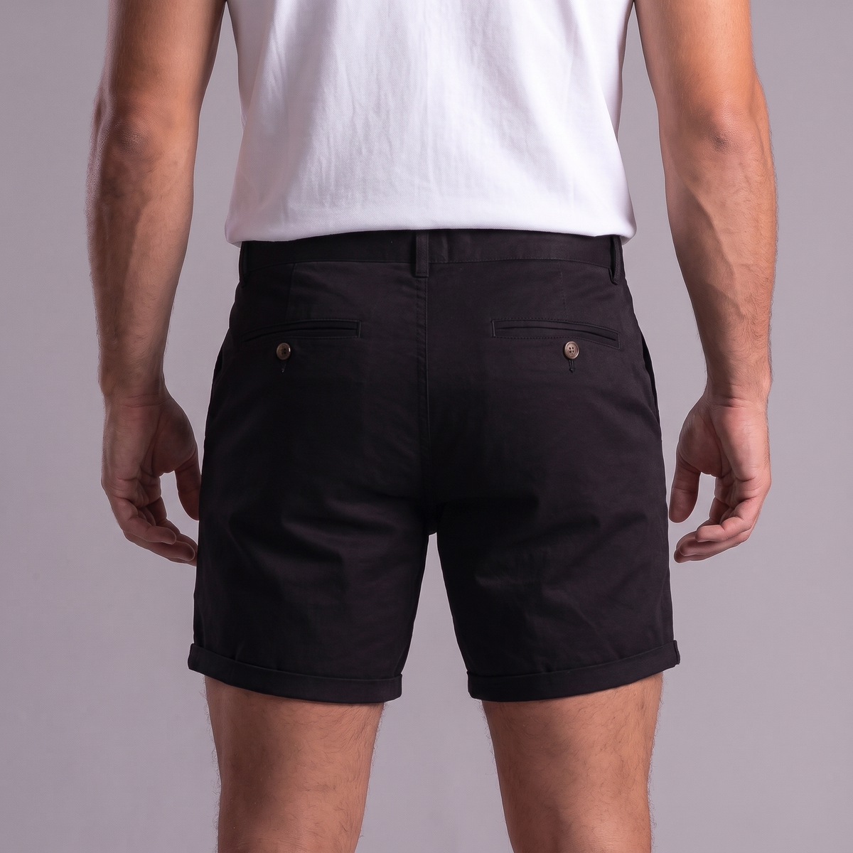 Męskie szorty chino z podwiniętym brzegiem-Shorts for men-Olave