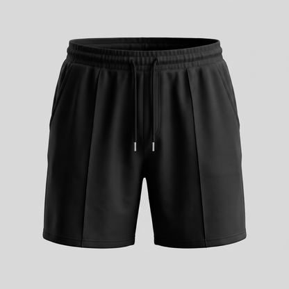 Męskie szorty dresowe ze sznurkiem i przeszyciami-Shorts for men-Olave