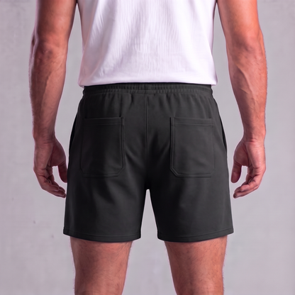 Męskie szorty dresowe ze sznurkiem i przeszyciami-Shorts for men-Olave