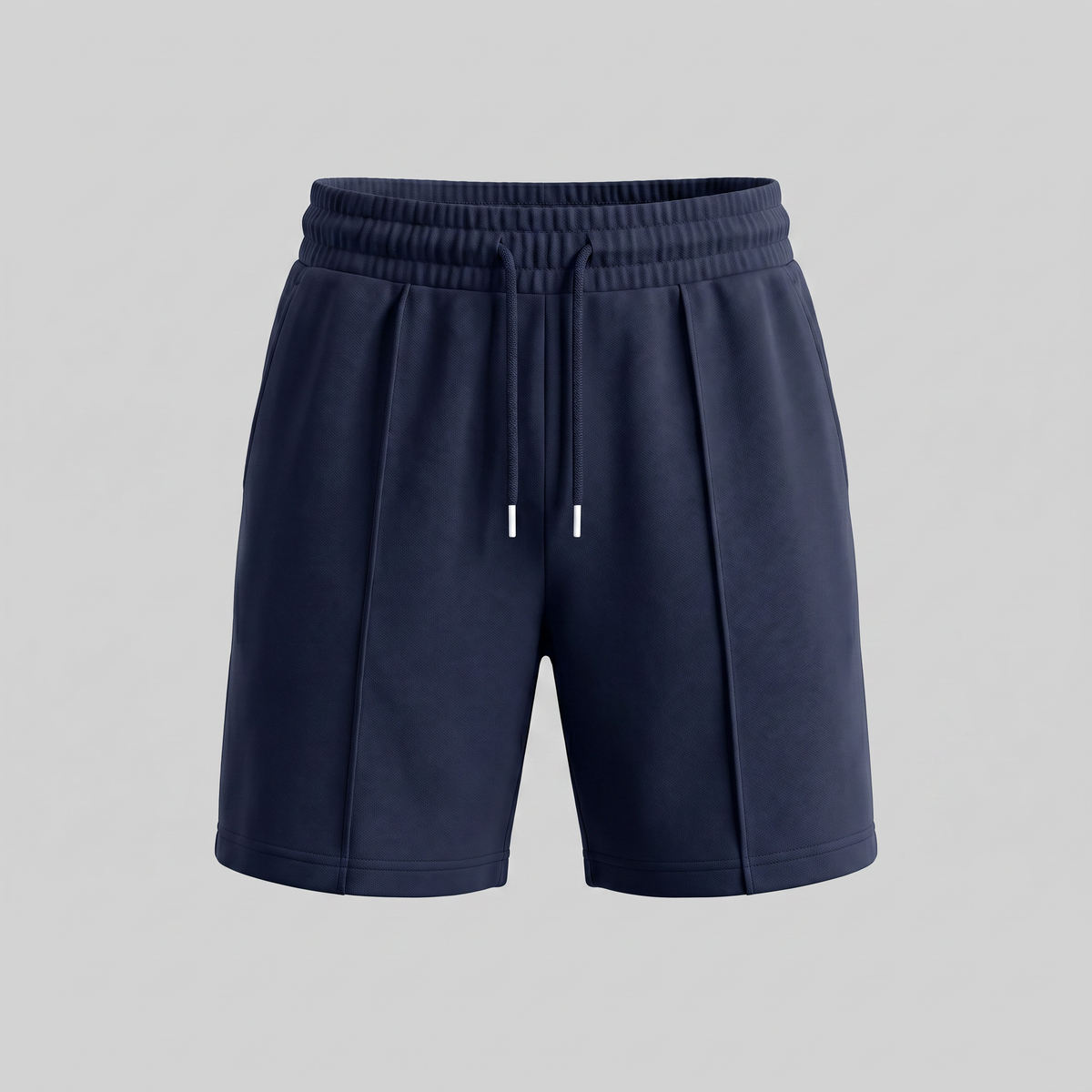 Męskie szorty dresowe ze sznurkiem i przeszyciami-Shorts for men-Olave