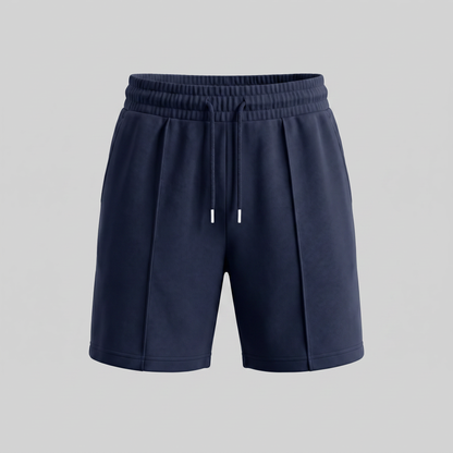 Męskie szorty dresowe ze sznurkiem i przeszyciami-Shorts for men-Olave