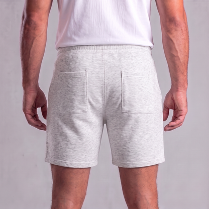 Męskie szorty dresowe ze sznurkiem i przeszyciami-Shorts for men-Olave