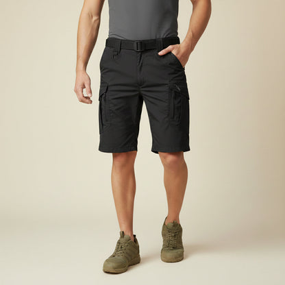 Męskie szorty taktyczne typu cargo ze zintegrowanym paskiem-Shorts for men-Olave