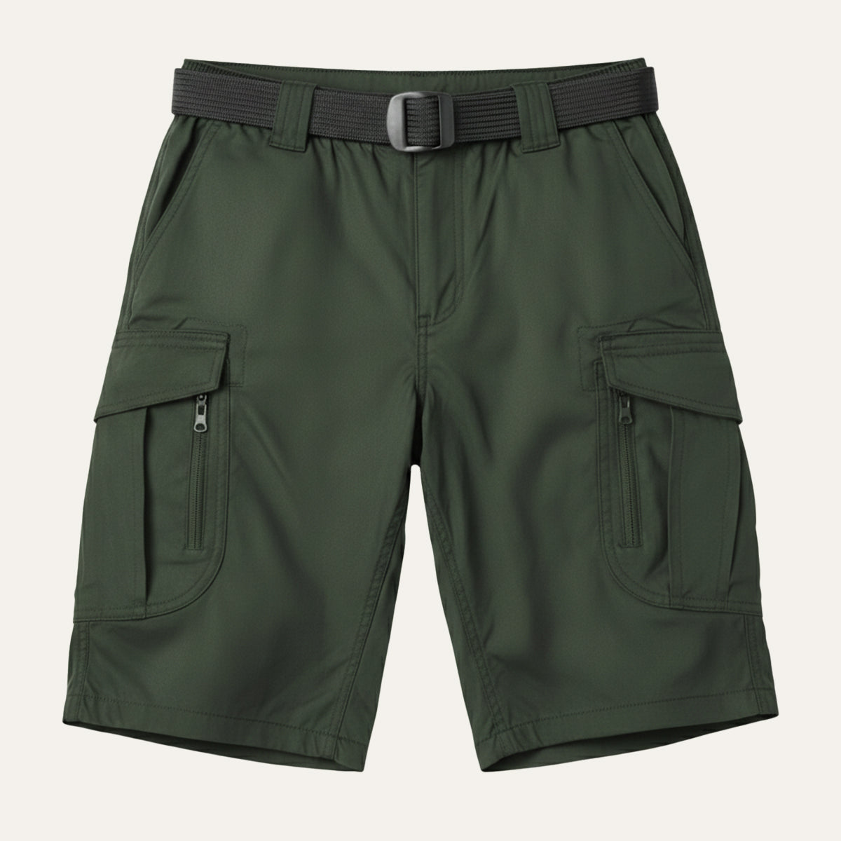 Męskie szorty taktyczne typu cargo ze zintegrowanym paskiem-Shorts for men-Olave