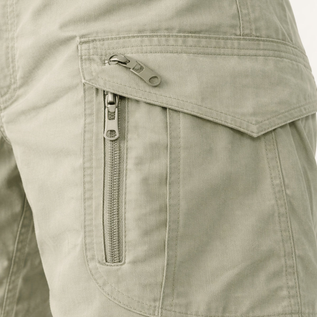 Męskie szorty taktyczne typu cargo ze zintegrowanym paskiem-Shorts for men-Olave
