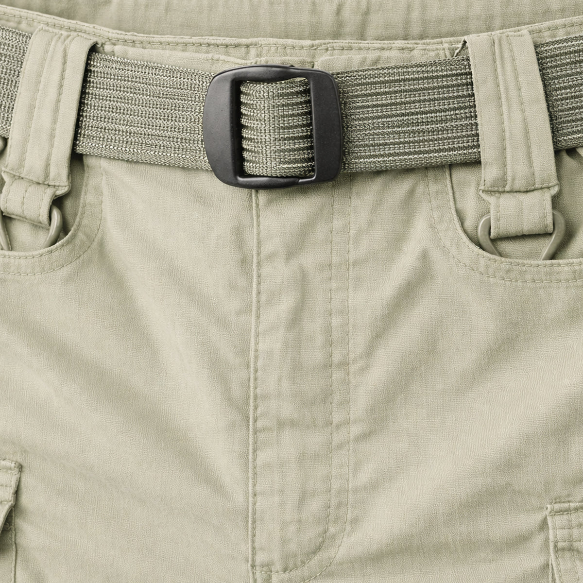 Męskie szorty taktyczne typu cargo ze zintegrowanym paskiem-Shorts for men-Olave