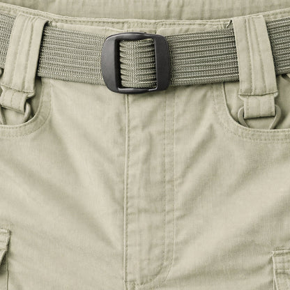 Męskie szorty taktyczne typu cargo ze zintegrowanym paskiem-Shorts for men-Olave