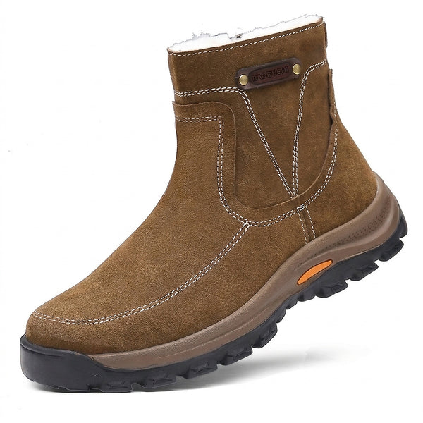 Męskie zamszowe botki z bocznym zamkiem-Footwear for men-Olave